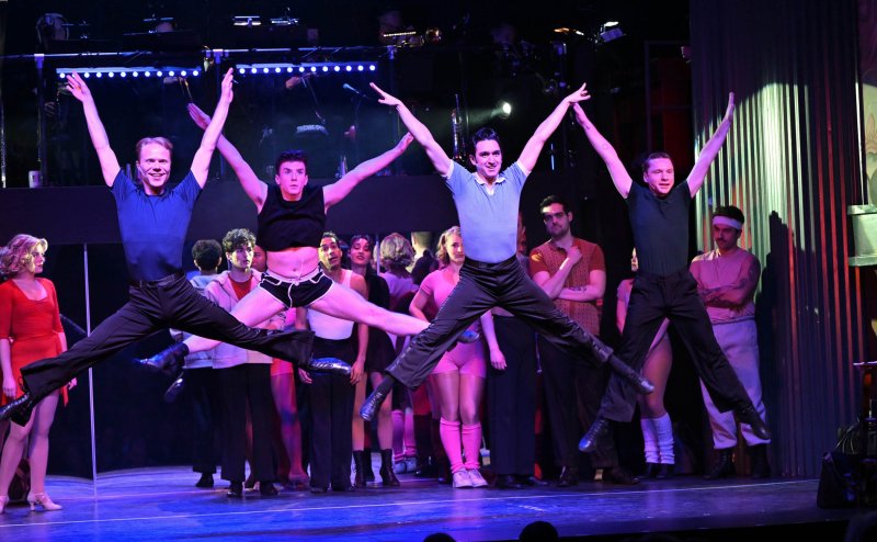 Performing to “I Hope I Get It” are (l-r) Jacob Fischer, Luke Swaller, Nicky Kaider and Thomas Higgins.