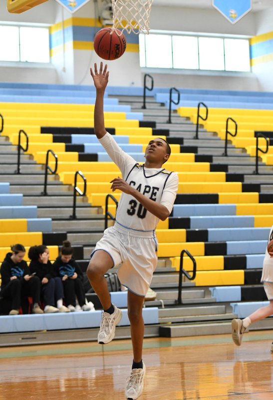 Cape senior Zane Richardson glides in for a bucket.