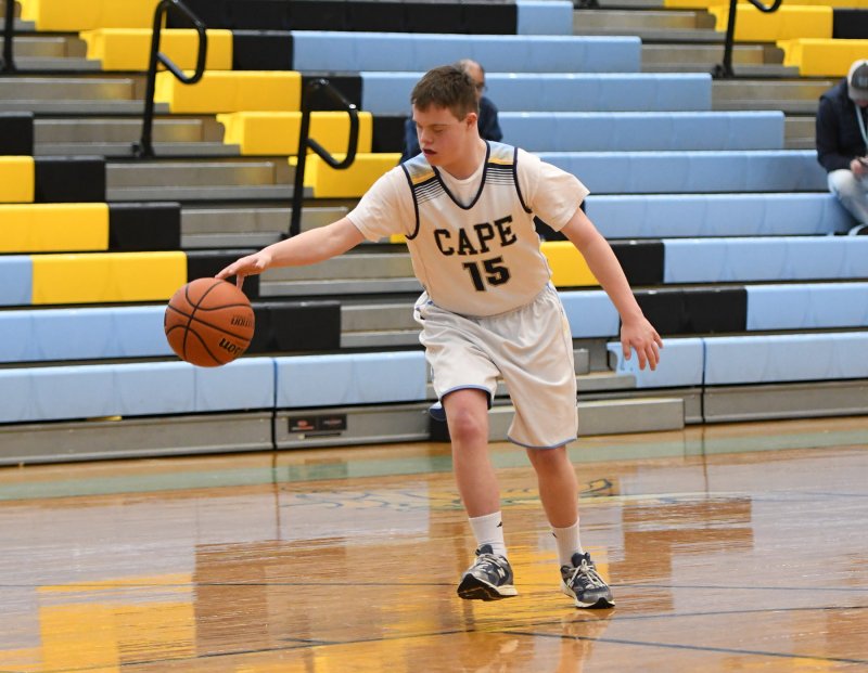 Cape sophomore Luke Archer dribbles up the sideline.