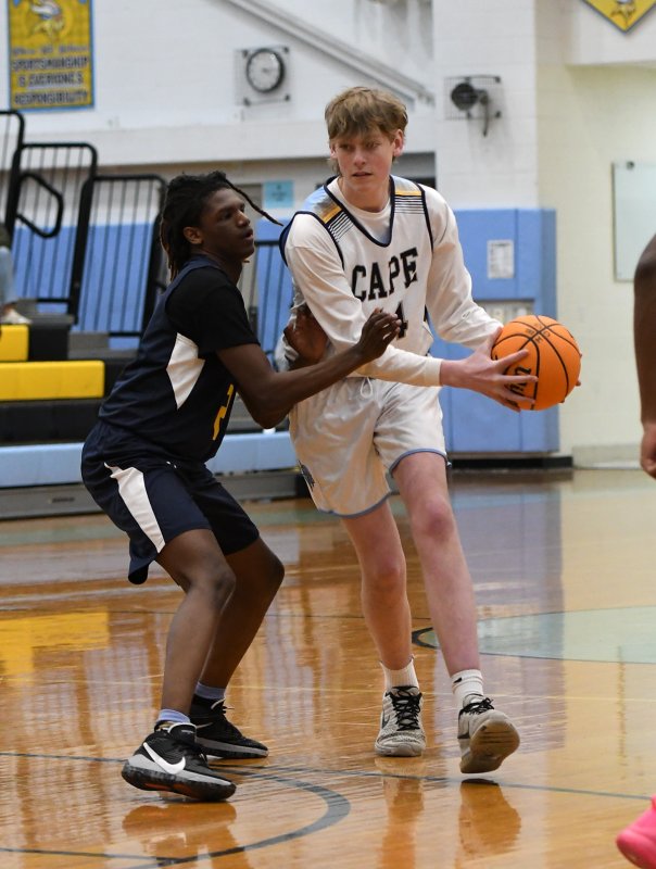 Cape senior unified partner Erichson McMahon drives to the paint.