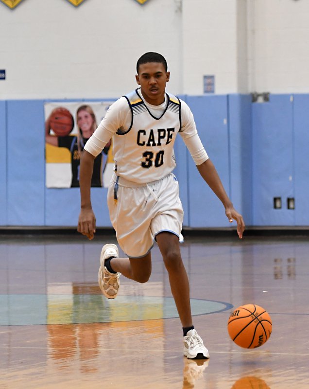 Cape senior Zane Richardson leads a fast break.