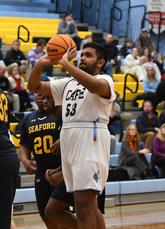 Sophomore Jwalit Patel hits a shot in close.