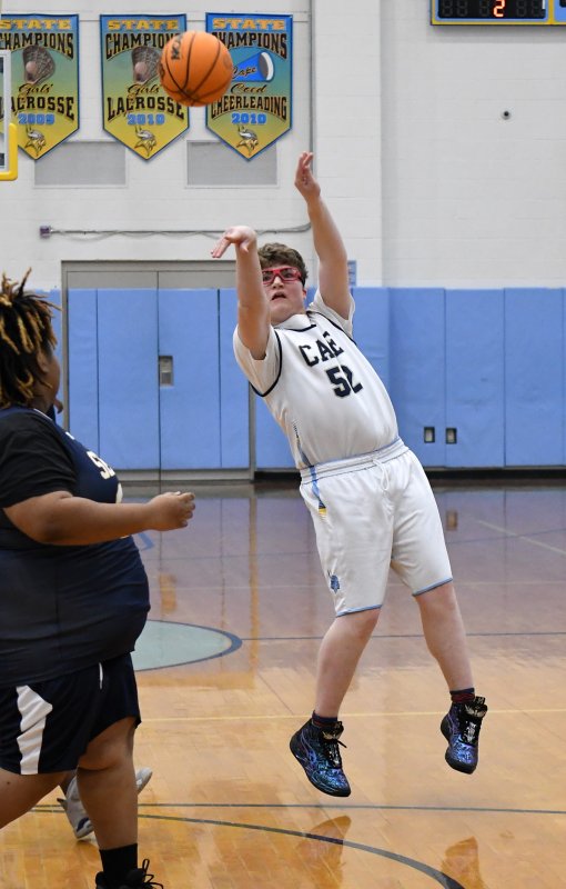 Robert Harman-Strike puts up a deuce.