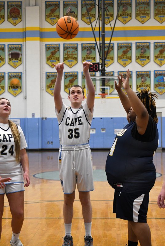 Senior Daniel Gartman takes a shot in the paint.