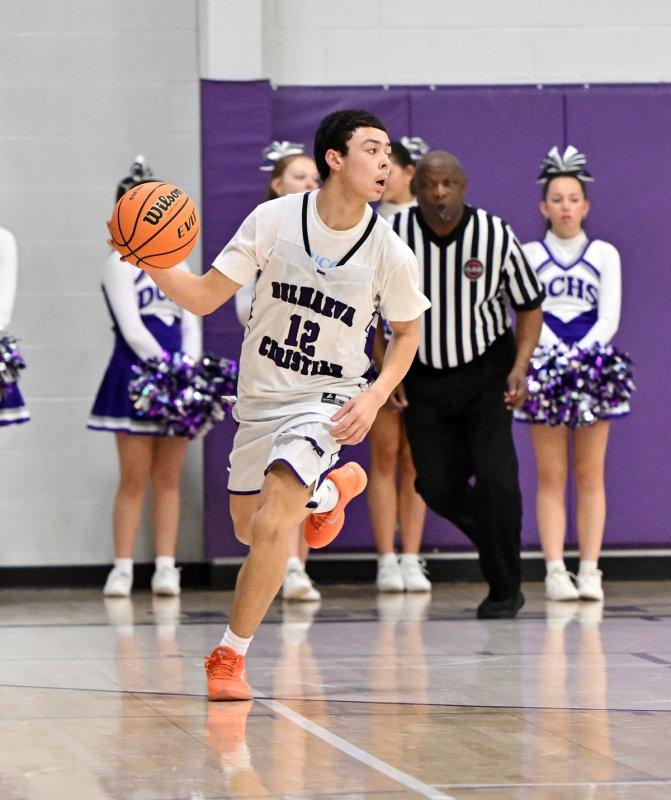 Freshman guard Aarian Tucker leads a fast break for the Royals.