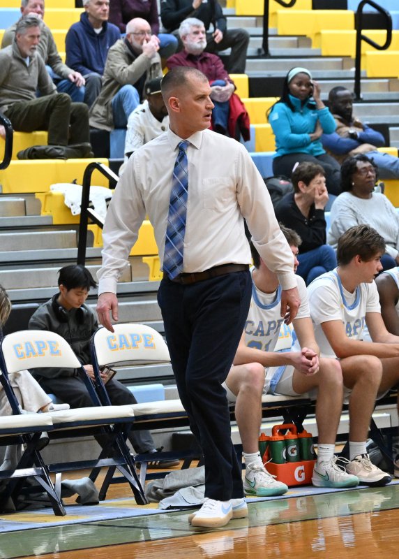 Cape head coach Steve Re says what was that call? DAN COOK PHOTO