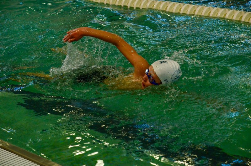 Seahawks eighth-grader Nolan Furlong is 12 years old but competes in the longest race of the meet.