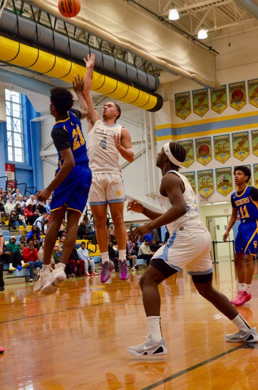 Cape junior Jameson Tingle floats the ball. AARON R. MUSHRUSH PHOTO