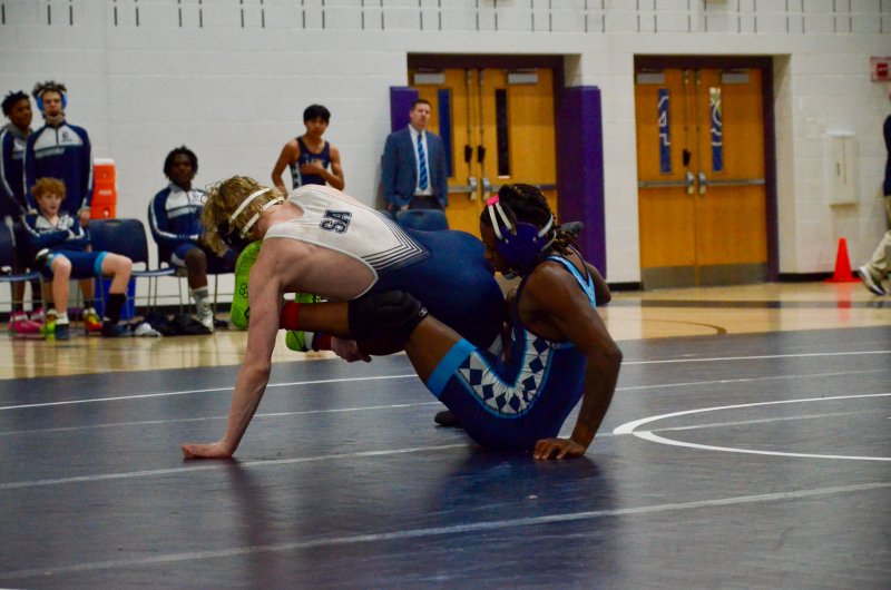 How lucky can one guy be? Only wrestling could produce a slo-mo kick to the head like the one shown here performed by DeMarion Russ on Mason Shade.