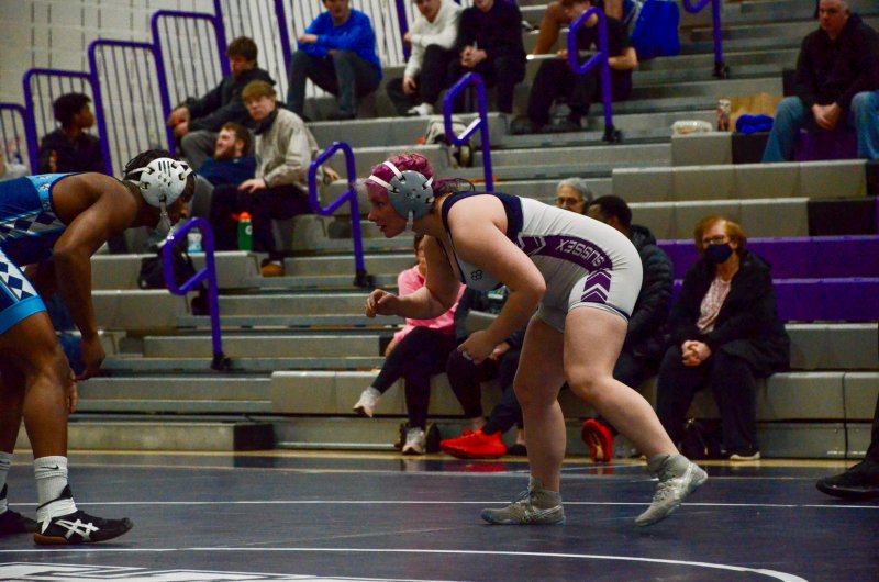 Seahawks senior Talah Patton stays focused as she looks for an opening.