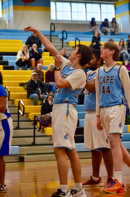 Cape freshman Darren Fraiman keeps the gooseneck on his follow-through.
