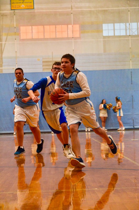 Cape freshman Julian Puente tries to beat the clock on this drive.