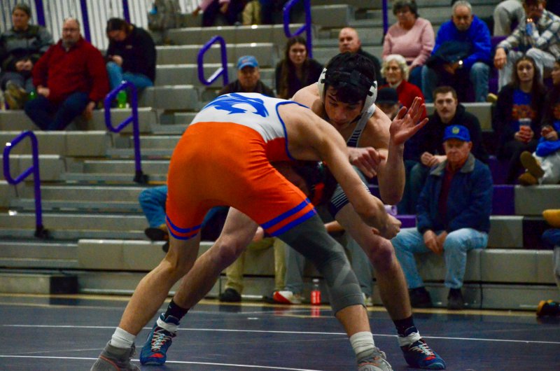 Seahawks senior Ryan Buckler deters an attack.