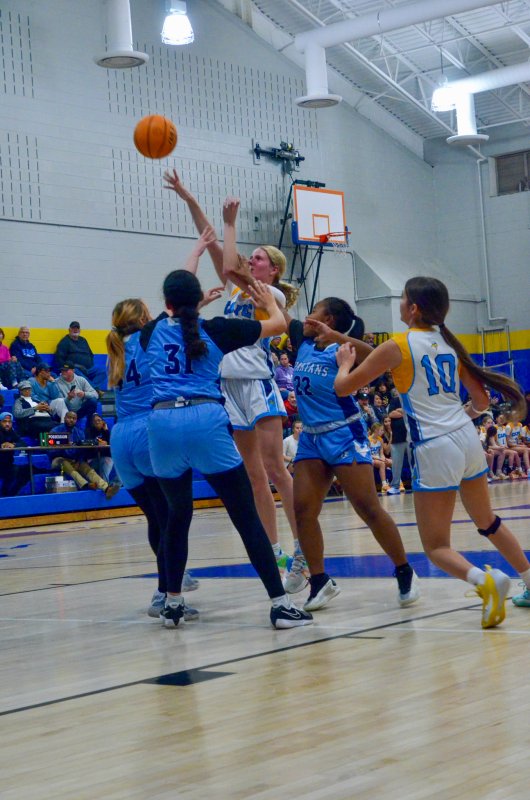 Beacon seventh-grader Aaliyah Fruchtman rises above the Spartans.