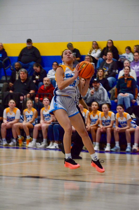 Beacon eighth-grader Addison Wilson didn’t convert this field goal, but she showed her athleticism by catching the ball to her right, rocking mid air to her left and shooting in one motion.