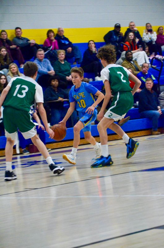 Beacon sixth-grader Bryce Leinbach thinks about his next moves.
