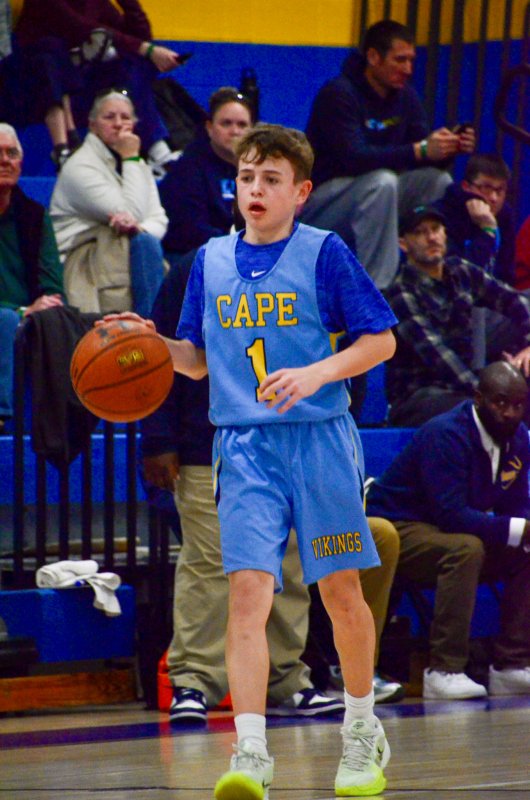 Beacon seventh-grader Lucas Skonieczki starts the offense.