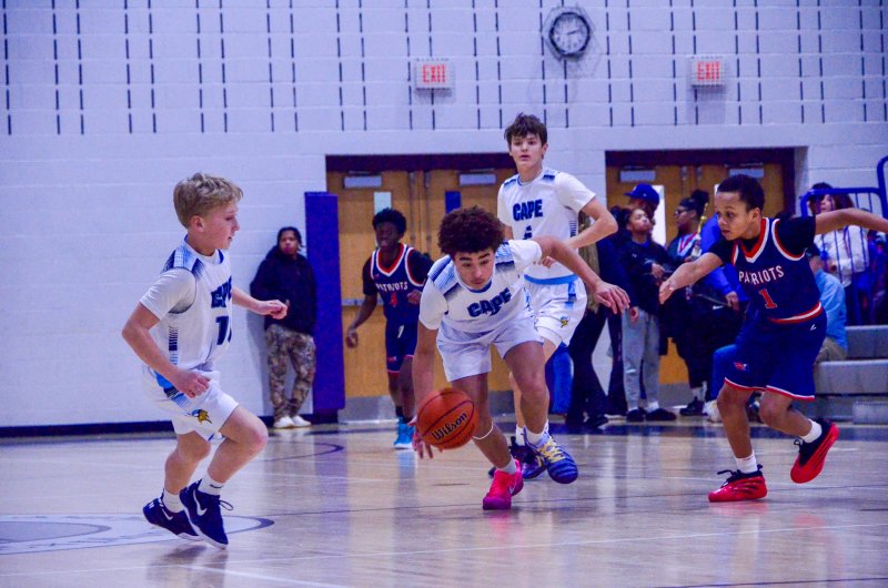 Vikings eighth-grader Cam Bell gathers in a steal.