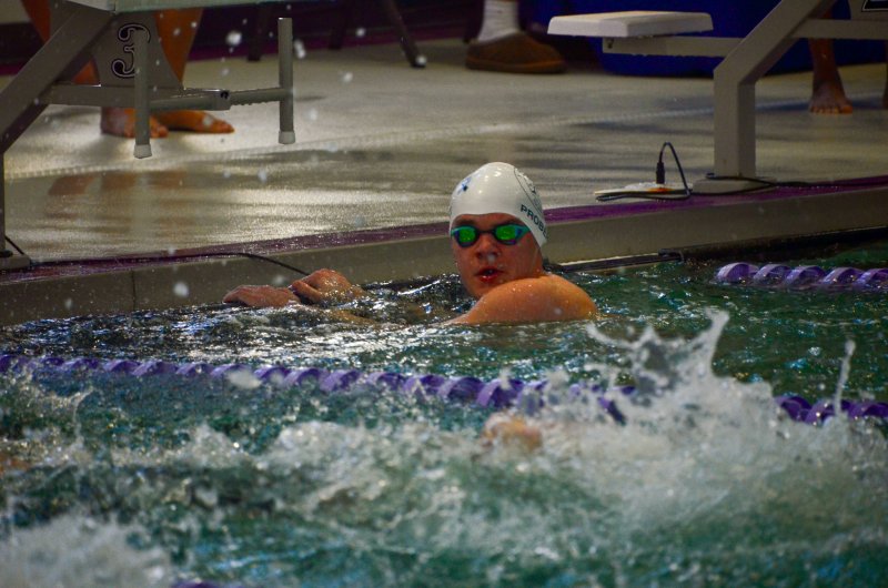 Sussex Academy senior Kieran Probert is happy with his 50 time.