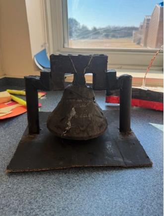 Addie Bekeshka built a scale model of the Liberty Bell.