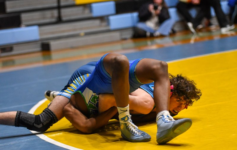 Austin Guerrieri gets a pin over Jon Fain at 126.