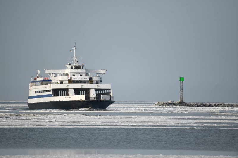 The Cape May-Lewes Ferry arrives in Delaware after a trip across the icy Delaware Bay. NICK ROTH PHOTO