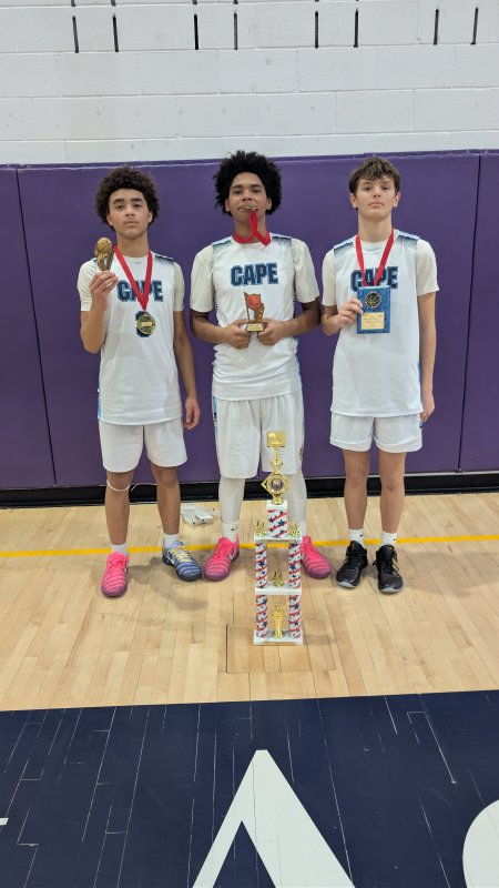 Fred Thomas eighth-graders Cam Bell, Arristyn Richards and Robbie Myers received silverware for their efforts. Bell made all-bracket, Richards was MVP and Myers earned the sportsmanship award.