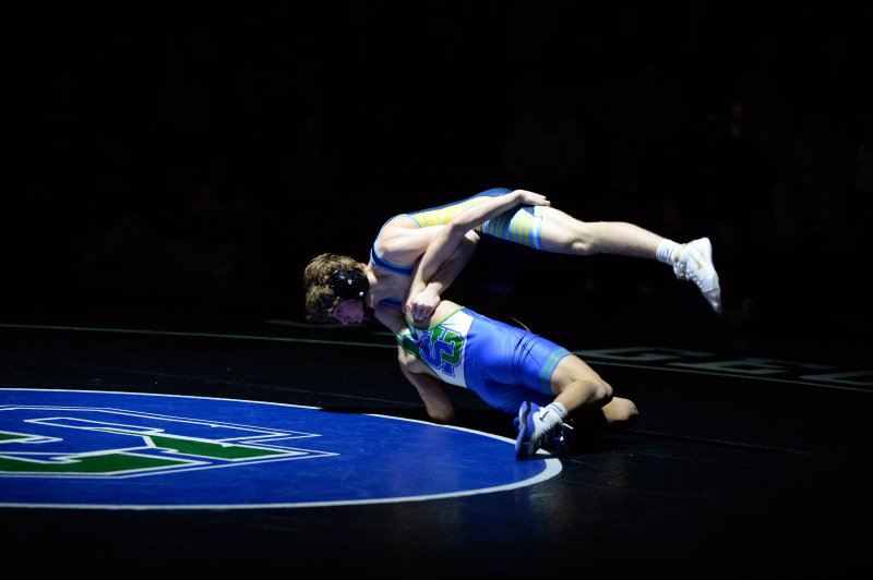 Hudson Senard scrambles away from Randy Cordel.