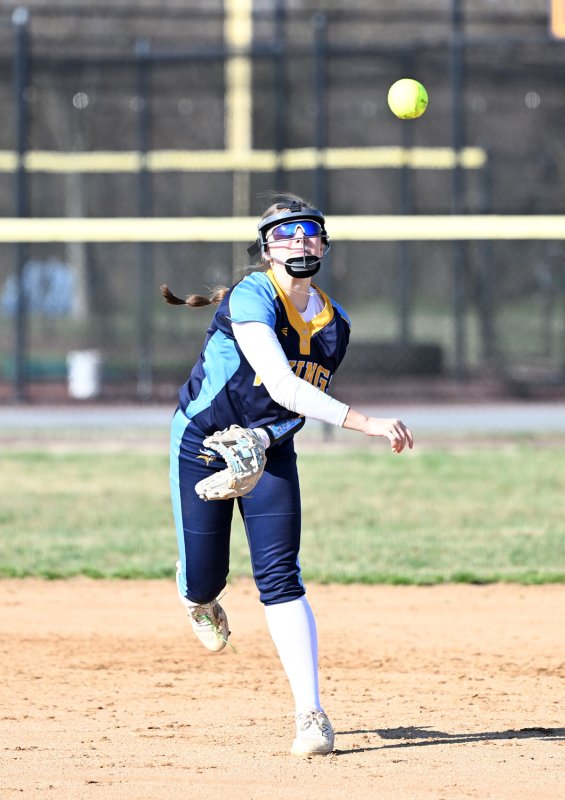 Cape freshman shortstop Riley Windish throws to first for an out.