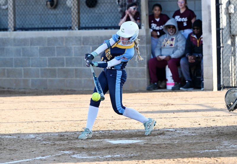 Cape senior Alivia Longo slams a hit.