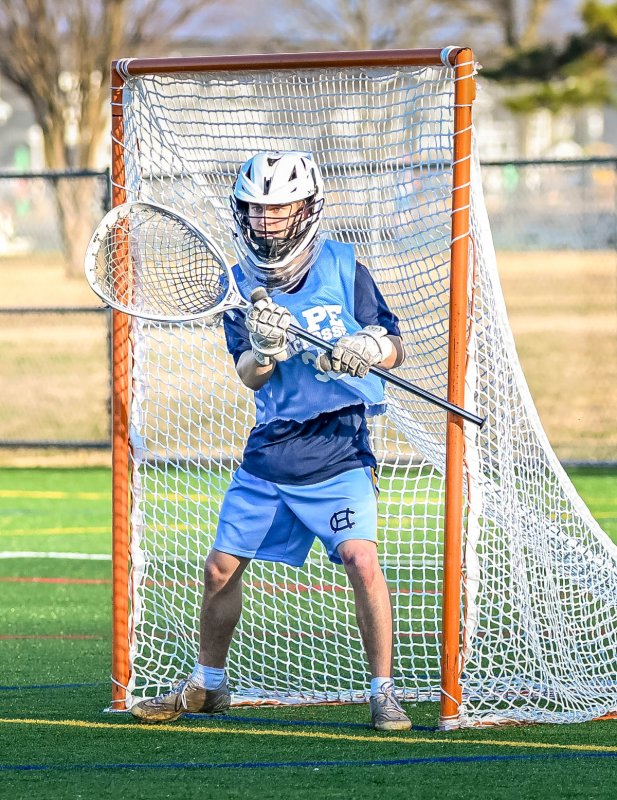 Cape senior goalie Mason Trench made 10 saves in the scrimmage with Kent Island.