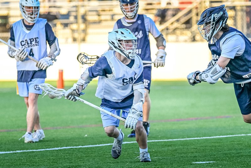 Cape’s Mathew Popovich looks to dodge to the Bucs’ goal.
