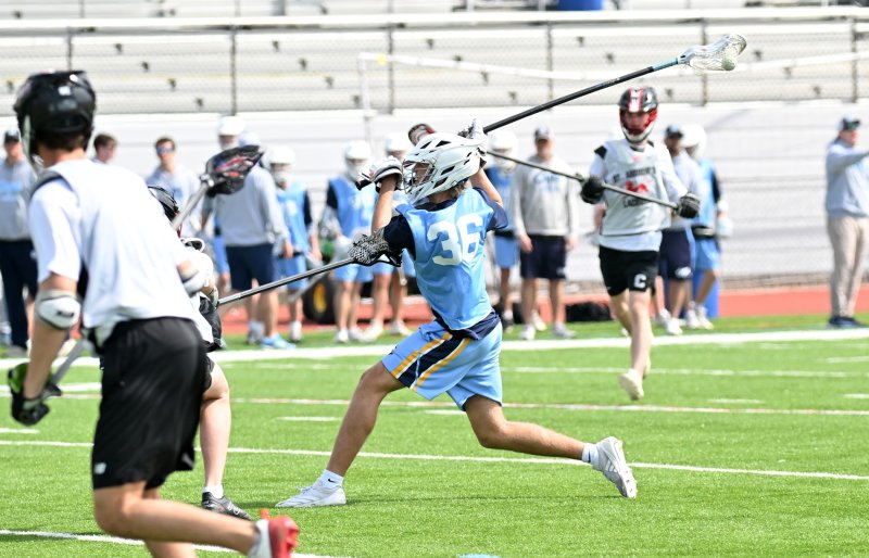 Long pole Tate Mauro scores for the Vikings.
