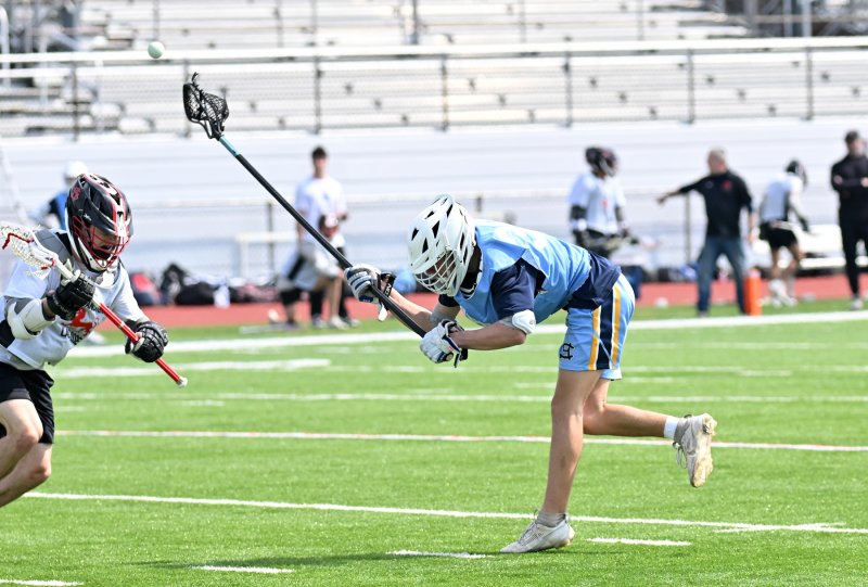 Jaxson Holgerson takes a shot for the Vikings.