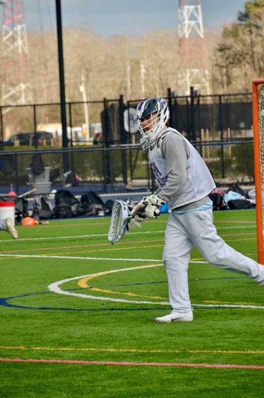 Sussex Academy senior Jackson Hagy looks for outlets.