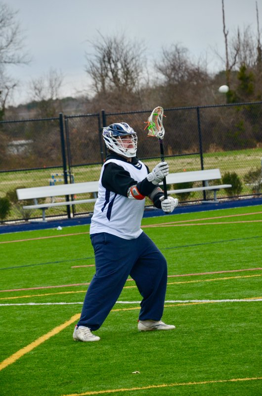 Seahawks sophomore Ty Jarrell watches the ball into his stick.