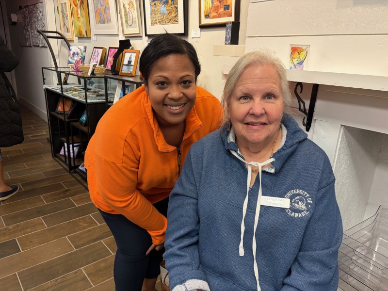 Taking part in Sip N’ Shop are Rep. Alonna Berry, D-Milton, left, and Milton Arts Guild President Lynda Rae Gannon. RYAN MAVITY PHOTOS