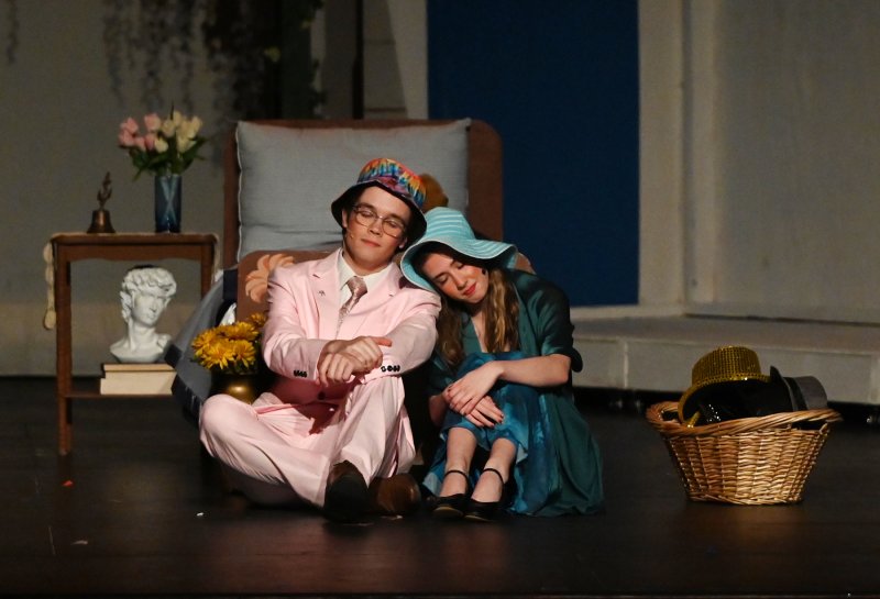 Harry Bright, played by Reilley Choma, and Donna, played by Daphne Mock, reminisce about their time together 20 years earlier.