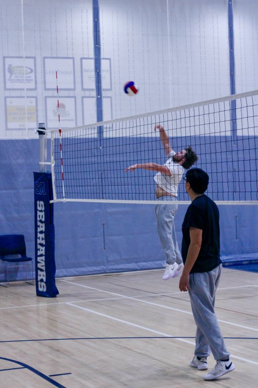 Sussex Academy senior Owen Schrader says goodbye to the ball.
