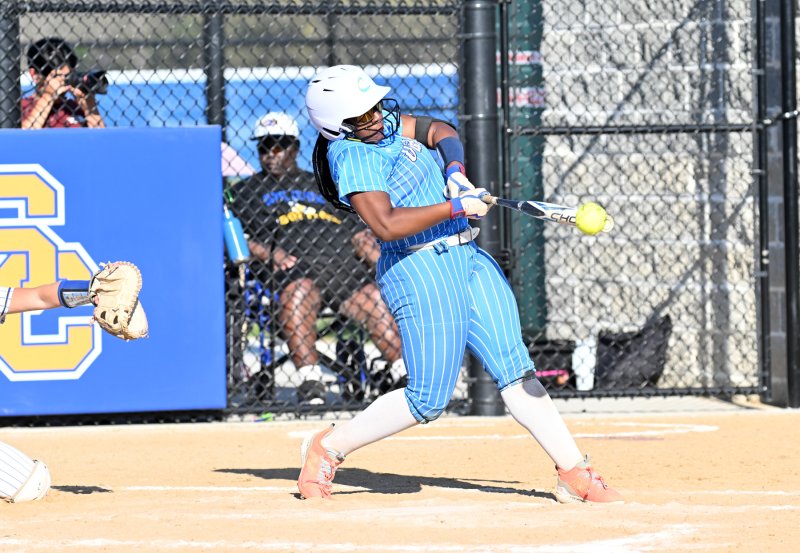 Cape sophomore Jordynn Bowe smashes a ball in play.