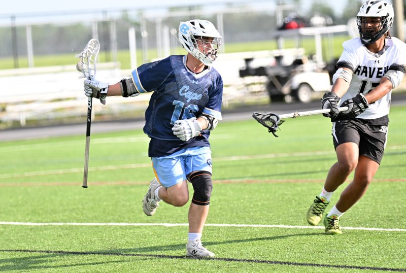 Senior Ryan Morgan sets up an offensive play.