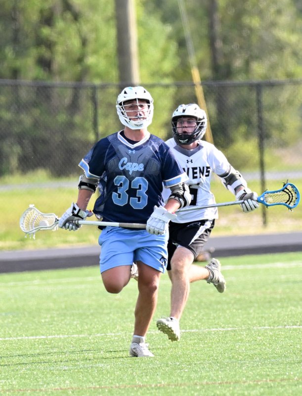Cape sophomore Channing Smith outruns the Tech offense for a successful clear.