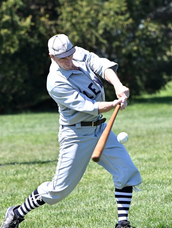 Joe “Milwaukee” Vilkoski gets a hit for the Lewes squad.