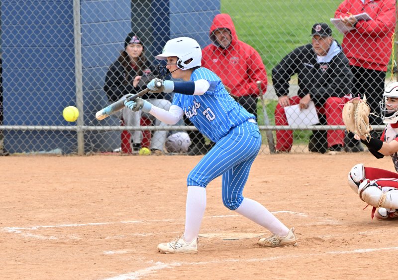 Freshman Riley Windish hits a perfect sac bunt to move the runners up.