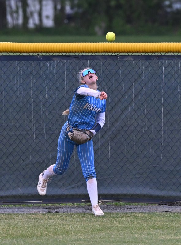Cape senior outfielder Alivia Longo gets the ball in quickly on a Red Lion hit.