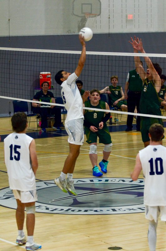 Seahawks senior Christian Wright finesses the ball over the line.