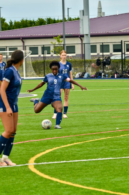 Sussex Academy senior Debora Williams has a go at the cage.
