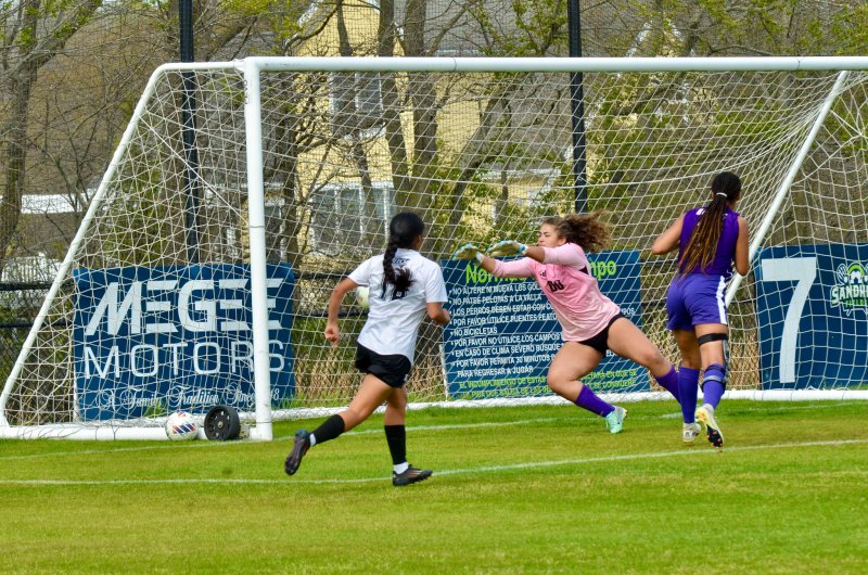 Royals junior Tori Royster makes a save.