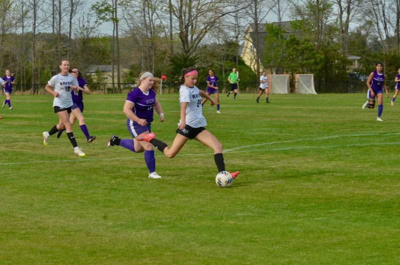 Ravens junior McKenzie Joyner scores one of her two goals.