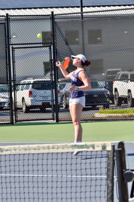 Sussex Academy senior Karina Lopez was sharp in her first-singles victory.